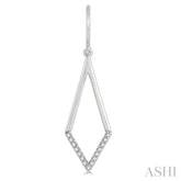 1/6 Ctw Geometric Shape Round Cut Diamond Earring in 10K White Gold