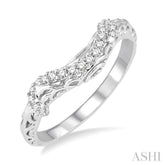 1/6 Ctw Round Cut Diamond Wedding Band in 14K White Gold