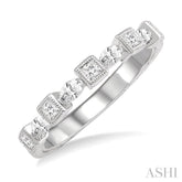 3/8 Ctw Marquise and Princess Cut Diamond Ladies Band in 14K White Gold