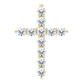 14K Yellow Gold 1/4 CTW Natural Diamond Cross Pendant