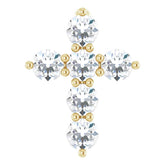 14K Yellow Gold 1/4 CTW Lab-Grown Diamond Cross Pendant