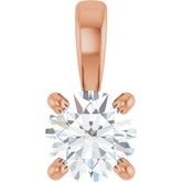 14K Rose Gold 1/4 CT Natural Diamond Pendant