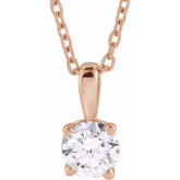 14K Rose Gold 1 1/4 CTW Natural Diamond 18" Necklace