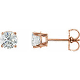 14K Rose Gold 1 CTW Natural Diamond Earrings