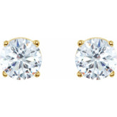 14K Yellow Gold 2 CTW Natural Diamond Earrings