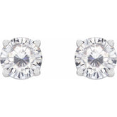 Platinum 5 mm Stuller Lab-Grown Moissanite Earrings
