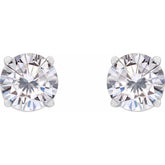 Sterling Silver 5.5 mm Stuller Lab-Grown Moissanite Earrings