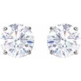 14K White Gold 2 CTW Natural Diamond Earrings