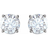 Sterling Silver Imitation White Cubic Zirconia Earrings