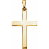 14K Yellow Cross Pendant