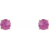 14K Rose Gold 5 mm Natural Pink Sapphire Earrings