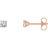 14K Rose Gold 5/8 CTW Lab-Grown Diamond 4-Prong Stud Earrings