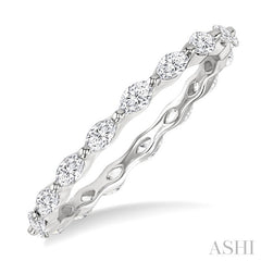 5/8 Ctw Marquise Cut Diamond Eternity Wedding Band in 14K White Gold