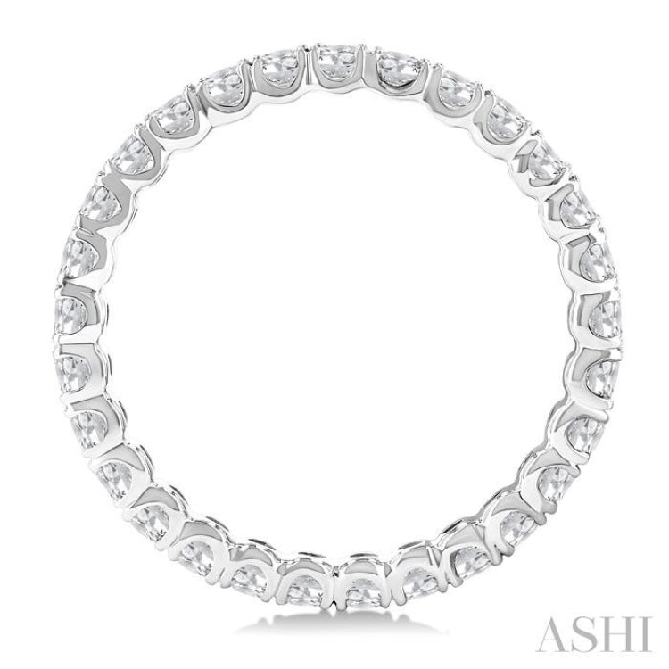 1 Ctw Round Cut Diamond Eternity Wedding Band in 14K White Gold