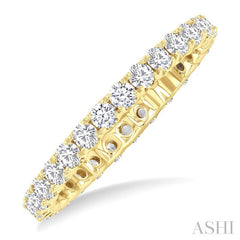 1 Ctw Round Cut Diamond Eternity Wedding Band in 14K Yellow Gold