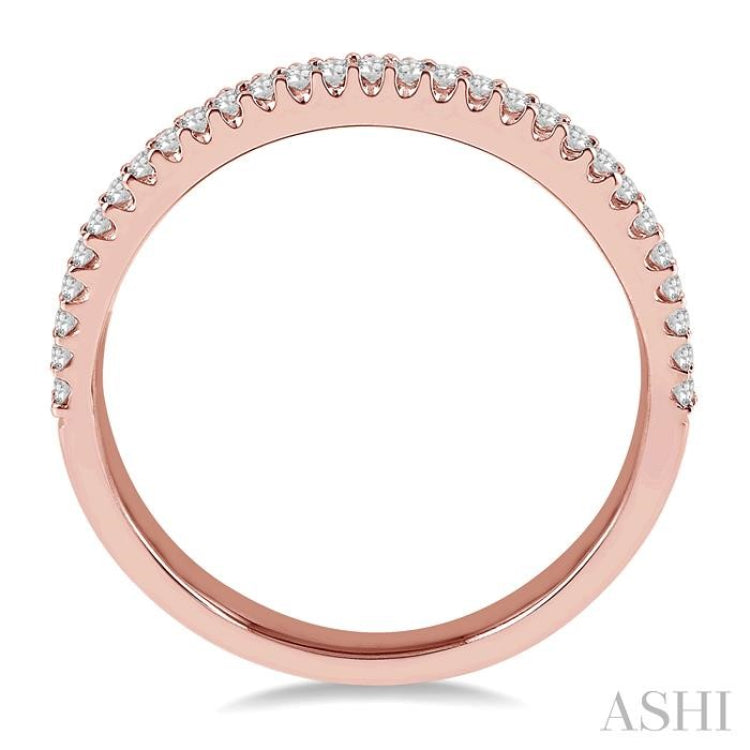 1/3 Ctw Round Diamond Wedding Band in 14K Rose Gold