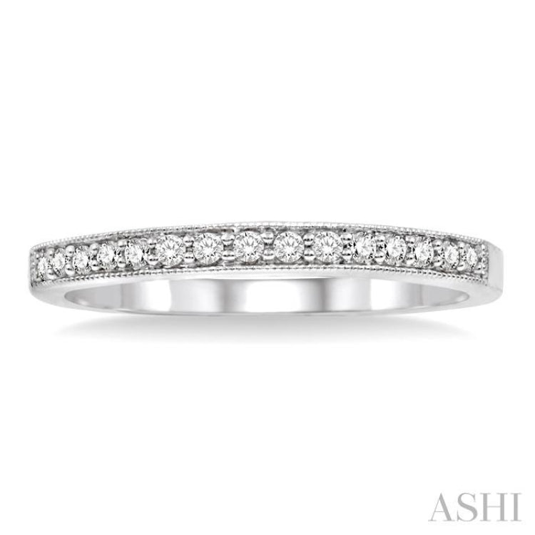 1/6 Ctw Round Cut Diamond Wedding Band in 14K White Gold