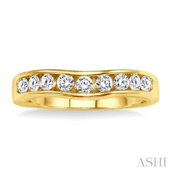 1/2 Ctw Round Diamond Matching Wedding Band in 14K Yellow Gold