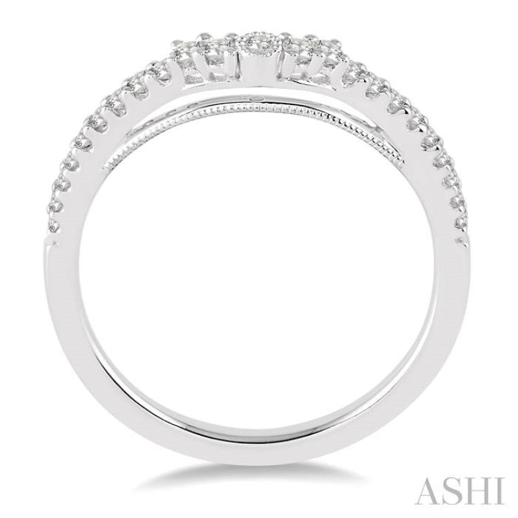 1/5 Ctw Round Cut Diamond Wedding Band in 14K White Gold