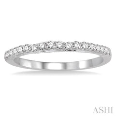 1/4 Ctw Round Cut Diamond Wedding Band in 14K White Gold