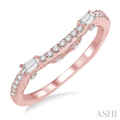 1/3 Ctw Round Cut Diamond Wedding Band in 14K Rose Gold