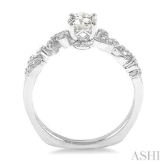 1/6 Ctw Diamond Semi-Mount Engagement Ring in 14K White Gold