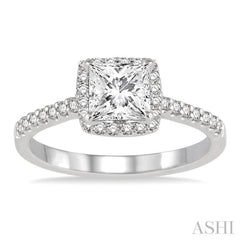 1/4 Ctw Diamond Semi-mount Engagement Ring in 14K White Gold