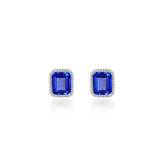 September Birthstone Solitaire Stud Earrings