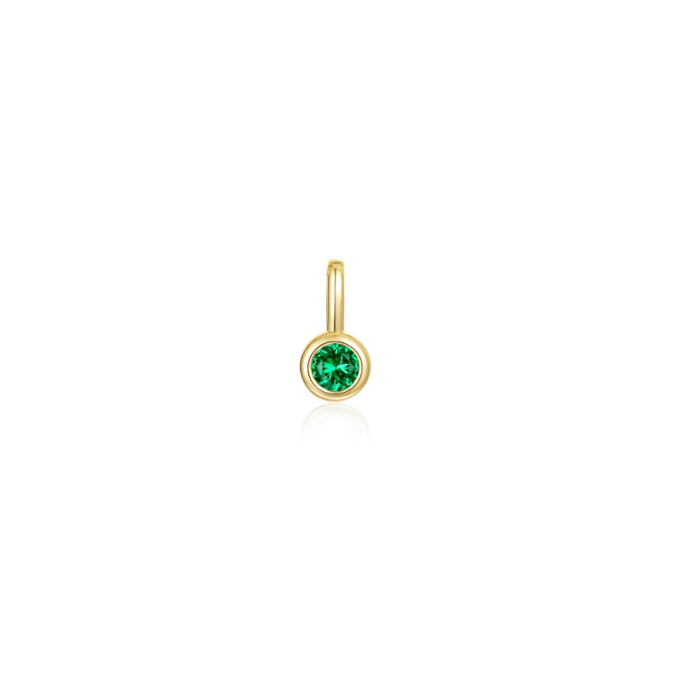 May Bezel Birthstone Charm Pendant