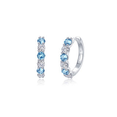 Josie Blue Topaz Hoop Earrings 