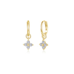 Trillium Huggie Hoops