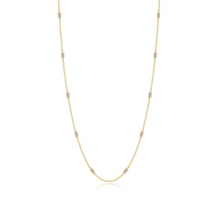 0.6 CTW Adjustable Station Necklace