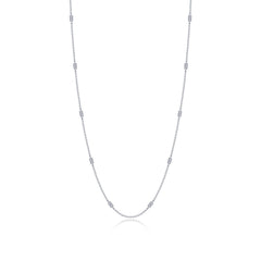 0.72 CTW Adjustable Station Necklace