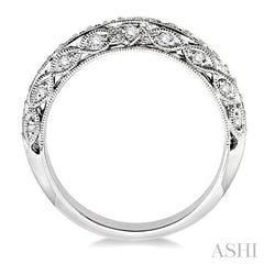 3/8 Ctw Round Cut Diamond Matching Wedding Band in 14K White Gold