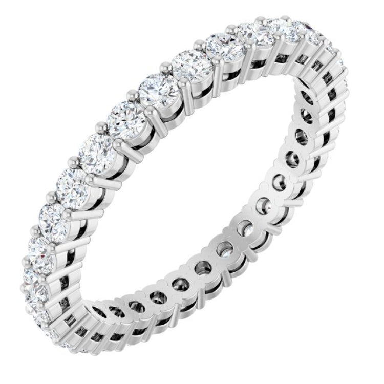14K White Gold 7/8 CTW Lab-Grown Diamond Eternity Band Size 4.5