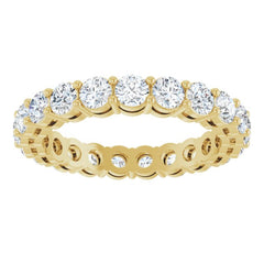 14K Yellow Gold 2 CTW Lab-Grown Diamond Eternity Band Size 7.5