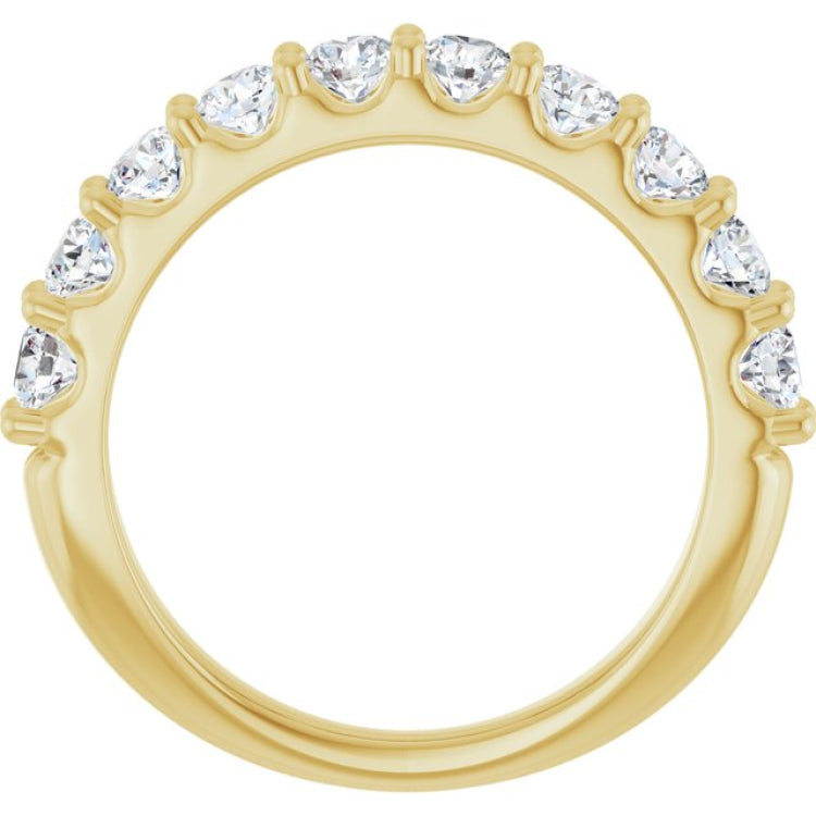 14K Yellow Gold 1 1/5 CTW Lab-Grown Diamond Anniversary Band