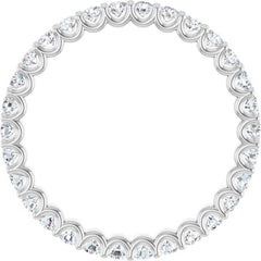 14K White Gold 3/4 CTW Lab-Grown Diamond Eternity Band Size 4.5