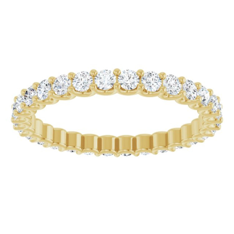 14K Yellow Gold 3/4 CTW Lab-Grown Diamond Eternity Band Size 4.5