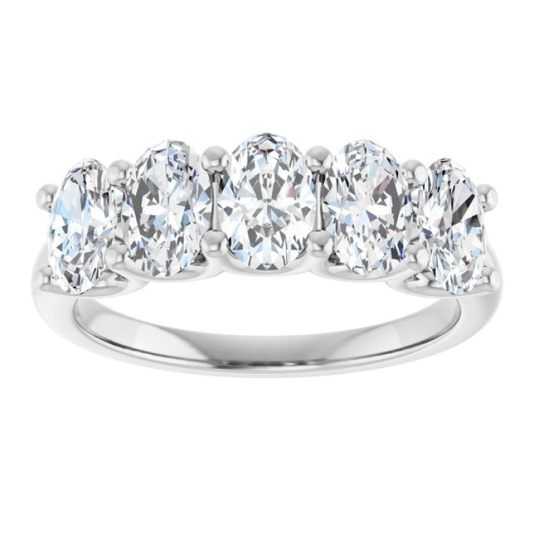Platinum 2 CTW Lab-Grown Diamond Anniversary Band