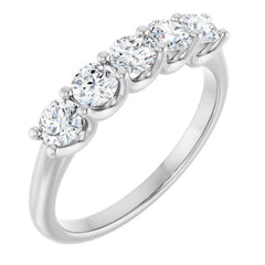 Platinum 3/4 CTW Natural Diamond Anniversary Band