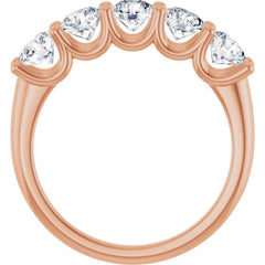 14K Rose Gold 1 1/2 CTW Natural Diamond Anniversary Band