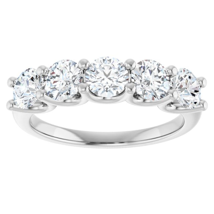 14K White Gold 1 1/2 CTW Natural Diamond Anniversary Band
