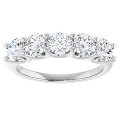 14K White Gold 1 1/2 CTW Natural Diamond Anniversary Band