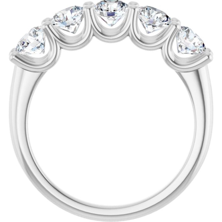 Platinum 1 1/2 CTW Natural Diamond Anniversary Band