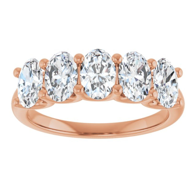 14K Rose Gold 1 7/8 CTW Natural Diamond Anniversary Band