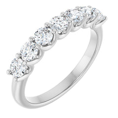 14K White Gold 1/2 CTW Natural Diamond Anniversary Band