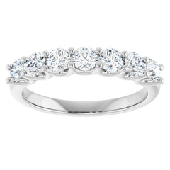 14K White Gold 1/2 CTW Natural Diamond Anniversary Band