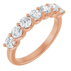 14K Rose Gold 1 CTW Natural Diamond Anniversary Band