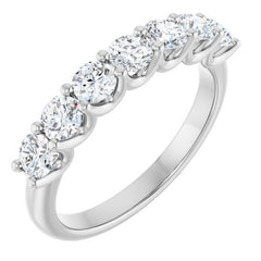 Platinum 1 CTW Natural Diamond Anniversary Band
